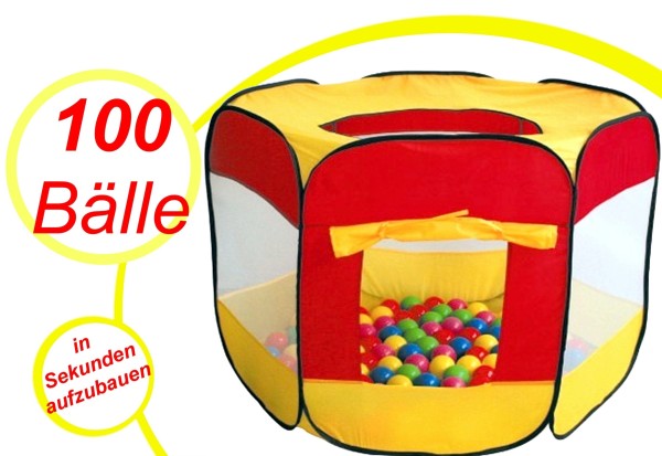 Bällebad-mit-100-.Bällen-Spielzelt-Spielhaus-100-Spielbälle-bunt-6cm-izzy-74079